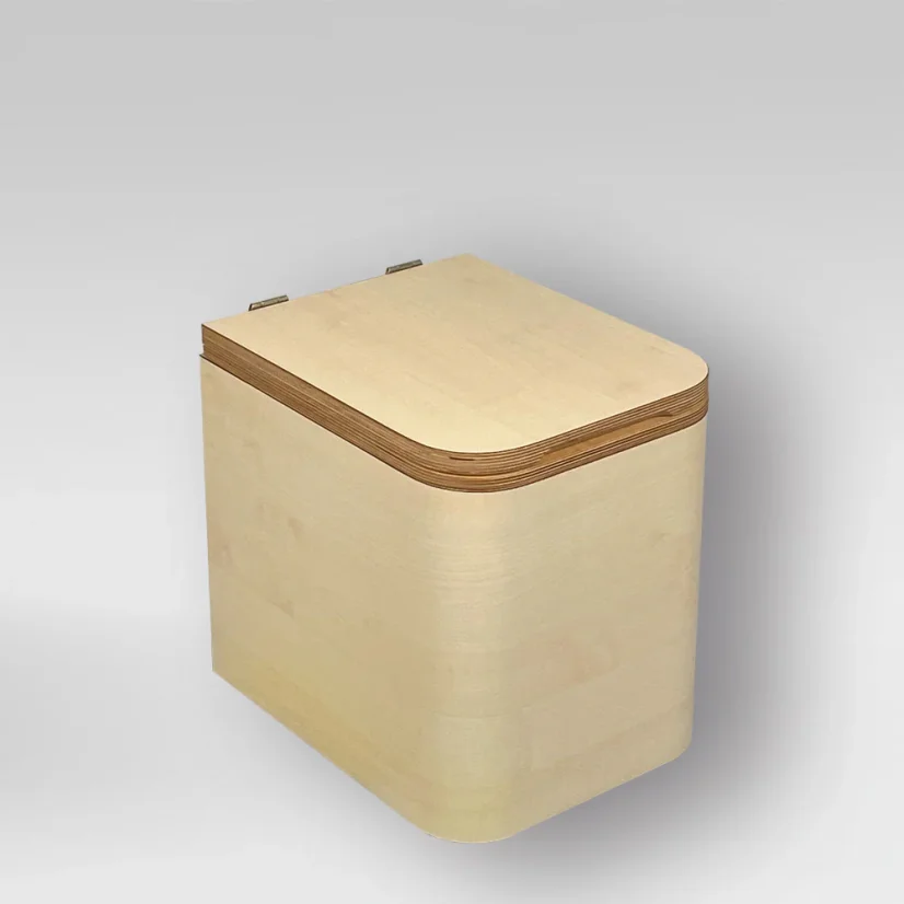 Trelino Timber M/L | separační pilinový záchod - Barva: Bílá, Varianta: M, Barva mísy: Bílá